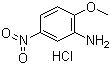 structure of CAS# 67827-72-9, 2-Methoxy-5-nitroaniline hydrochloride;4-Nitro-2-aminoanisole hydrochloride; Fast Scarlet RC Base