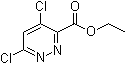 structure of CAS# 679406-03-2, 4,6-Dichloropyridazine-3-carboxylic acid ethyl ester;Ethyl 4,6-dichloropyridazine-3-carboxylate