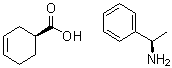 (S)-3-Cyclohexene-1-carboxylic acid (R)-alpha-phenylethylamine salt molecular structure (CAS 67976-82-3)