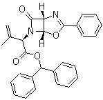 Diphenylmethyl (2R)-3-methyl-2-[(1R,5S)-3-phenyl-7-oxo-4-oxa-2,6-diazabicyclo[3,2,0]hept-2-en-6-yl]-3-butenoate molecular structure (CAS 67977-61-1)