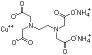 Ethylenediaminetetraacetate-copper-ammonia complex molecular structure (CAS 67989-88-2)