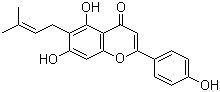 6-异戊烯基芹菜甙元分子结构 (CAS 68097-13-2)