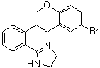 2-[2-[2-(5-Bromo-2-methoxyphenyl)ethyl]-3-fluorophenyl]-4,5-dihydro-1H-imidazole molecular structure (CAS 681847-92-7)