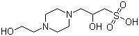 结构式 CAS# 68399-78-0, 3-(羟乙基哌嗪)-2-羟基丙磺酸; N-(2-羟乙基)哌嗪-N'-2-羟基丙磺酸