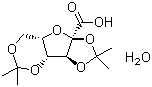 (-)-Diacetone-2-keto-L-gulonic acid monohydrate molecular structure (CAS 68539-16-2)
