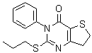 结构式 CAS# 686770-80-9, 6,7-二氢-3-苯基-2-(丙硫基)噻吩并[3,2-d]嘧啶-4(3H)-酮