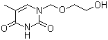 1-(2-Hydroxyethoxy)methyl-5-methyluracil molecular structure (CAS 68724-11-8)