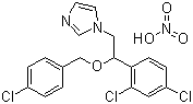 Econazole nitrate molecular structure (CAS 68797-31-9)