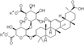 Dipotassium glycyrrhizinate molecular structure (CAS 68797-35-3)