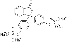 structure of CAS# 68807-90-9, Phenolphthalein diphosphate tetrasodium salt;Tetrasodium [4-[3-oxo-1-(4-phosphonatooxyphenyl)-2-benzofuran-1-yl]phenyl] phosphate