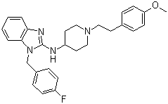Astemizole molecular structure (CAS 68844-77-9)