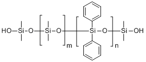 Polysiloxanes di-Me, di-Ph hydroxy-terminated molecular structure (CAS 68951-93-9)
