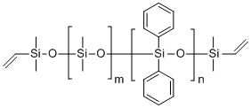 Polysiloxanes di-Me, di-Ph vinyl group-terminated molecular structure (CAS 68951-96-2)