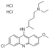 Quinacrine dihydrochloride molecular structure (CAS 69-05-6)