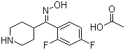 (1Z)-(2,4-Difluorophenyl)-4-piperidinylmethanone oxime acetate molecular structure (CAS 691007-06-4)