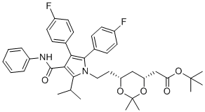 Difluoro Atorvastatin Acetonide tert-Butyl Ester molecular structure (CAS 693793-87-2)