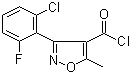 3-(2-Chloro-6-fluorophenyl)-5-methylisoxazole-4-carbonyl chloride molecular structure (CAS 69399-79-7)