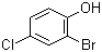 结构式 CAS# 695-96-5, 2-溴-4-氯苯酚
