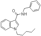 structure of CAS# 695213-59-3, 1-Pentyl-N-(phenylmethyl)-1H-indole-3-carboxamide