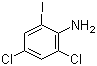 2,4-二氯-6-碘苯胺分子结构 (CAS 697-90-5)