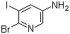 6-Bromo-5-iodo-3-pyridinamine molecular structure (CAS 697300-68-8)
