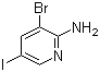3-Bromo-5-iodo-2-pyridinamine molecular structure (CAS 697300-73-5)