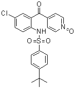 structure of CAS# 698394-73-9, Vercirnon;N-[4-Chloro-2-[(1-oxido-4-pyridinyl)carbonyl]phenyl]-4-(1,1-dimethylethyl)benzenesulfonamide; GSK 1605786