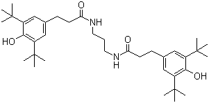 N,N'-Propane-1,3-diylbis[3-(3,5-di-tert-butyl-4-hydroxyphenyl)propionamide] molecular structure (CAS 69851-61-2)