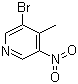 structure of CAS# 69872-15-7, 3-Bromo-4-methyl-5-nitropyridine