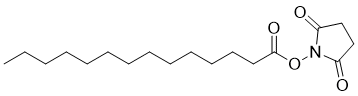 结构式 CAS# 69888-86-4, 2,5-二氧代吡咯烷-1-基十四烷酸酯