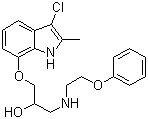 Indopanolol molecular structure (CAS 69907-17-1)