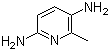 structure of CAS# 6992-84-3, 3,6-Diamino-2-picoline;2,5-Diamino-6-picoline; 6-Methylpyridine-2,5-diamine