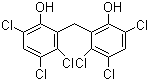 结构式 CAS# 70-30-4, 六氯芬; 灭菌酚; 2,2'-亚甲基双(3,4,6-三氯苯酚)