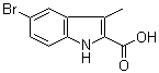 5-Bromo-3-methyl-1H-indole-2-carboxylic acid molecular structure (CAS 70070-32-5)