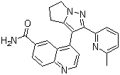 structure of CAS# 700874-72-2, LY 2157299;4-[5,6-Dihydro-2-(6-methyl-2-pyridinyl)-4H-pyrrolo[1,2-b]pyrazol-3-yl]-6-quinolinecarboxamide