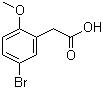5-Bromo-2-methoxyphenylacetic acid molecular structure (CAS 7017-48-3)