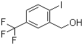 结构式 CAS# 702641-05-2, 2-碘-5-(三氟甲基)苄醇; 2-碘-5-(三氟甲基)苯甲醇