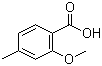 结构式 CAS# 704-45-0, 2-甲氧基-4-甲基苯甲酸