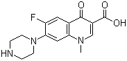 6-氟-1,4-二氢-1-甲基-4-氧代-7-(1-哌嗪基)-3-喹啉羧酸分子结构 (CAS 70459-07-3)