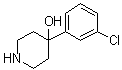 4-(3-Chlorophenyl)piperidin-4-ol molecular structure (CAS 70558-16-6)