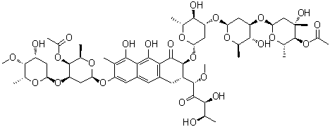 structure of CAS# 7059-24-7, Chromomycin A3;Aburamycin B; Antibiotic B 599; CMA3; NSC 58514; Toyomycin