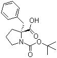 结构式 CAS# 706806-60-2, (2R)-2-苄基-1,2-吡咯烷二羧酸 1-叔丁酯
