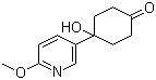 4-Hydroxy-4-(6-methoxypyridin-3-yl)cyclohexanone molecular structure (CAS 708273-57-8)