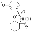 structure of CAS# 708285-81-8, 1-[[(3-Methoxyphenyl)sulfonyl]amino]cyclohexanecarboxylic acid