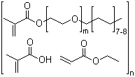 2-Methyl-2-acrylic acid ethyl acrylate and polyethyleneglycol monomethylacrylate-C16-18-alkyl ether polymer molecular structure (CAS 70879-60-6)