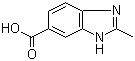 2-甲基-3H-苯并咪唑-5-羧酸分子结构 (CAS 709-19-3)