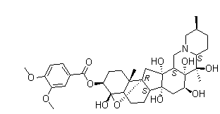 structure of CAS# 71-62-5, Veratrine;3-Veratroylveracevine; NSC 7524; Veracevine, veratrate