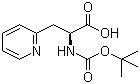 结构式 CAS# 71239-85-5, Boc-3-(2-吡啶基)-L-丙氨酸; N-叔丁氧羰基-3-(2-吡啶基)-L-丙氨酸