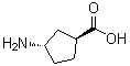 structure of CAS# 71376-02-8, (+)-trans-3-Aminocyclopentanecarboxylic acid