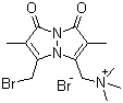 5-(Bromomethyl)-N,N,N,2,6-pentamethyl-1,7-dioxo-1H,7H-pyrazolo[1,2-a]pyrazole-3-methanaminium bromide molecular structure (CAS 71418-45-6)